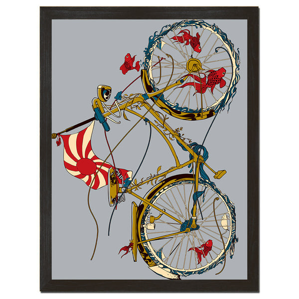 Cycling Fish Art Print – Sharp Shirter