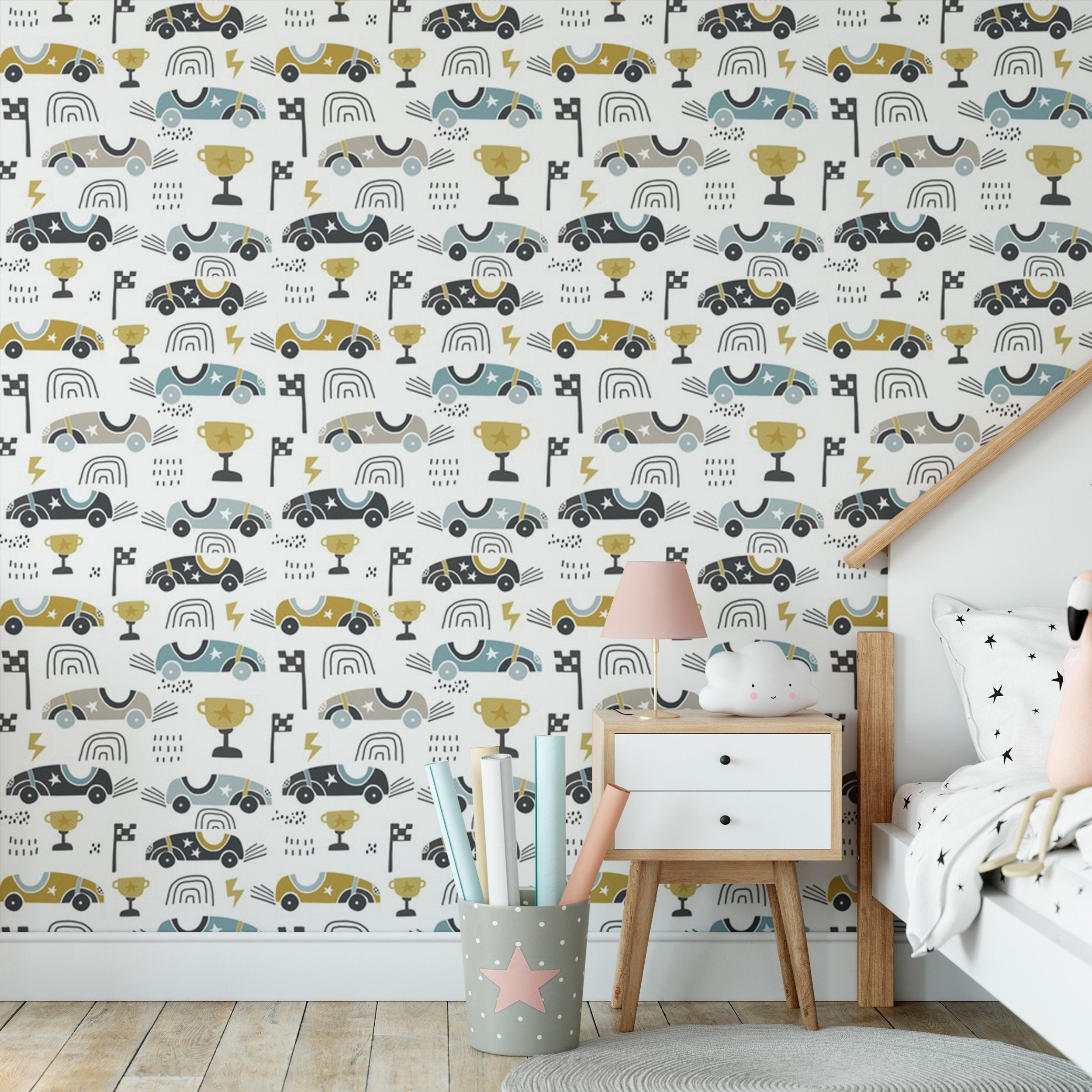 Vehicle Wallpaper Peel and Stick Kids Wallpaper Removable Wall Paper  Transport Car Wallpaper Self Adhesive Traffic Vehicle Wallcovering 