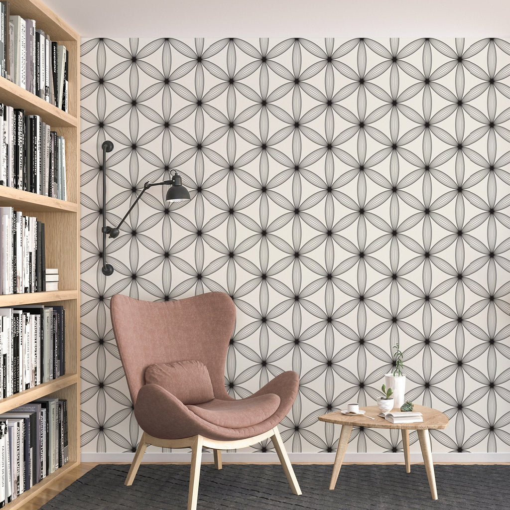 Floral Art Nouveau Seamless Geometric decorative leaves texture Retro  Wallpaper, Self Adhesive Canvas Wall Paper, Modern Peel and Stick Wall  Mural, Bedroom Living room for Wall Decor 100x144 
