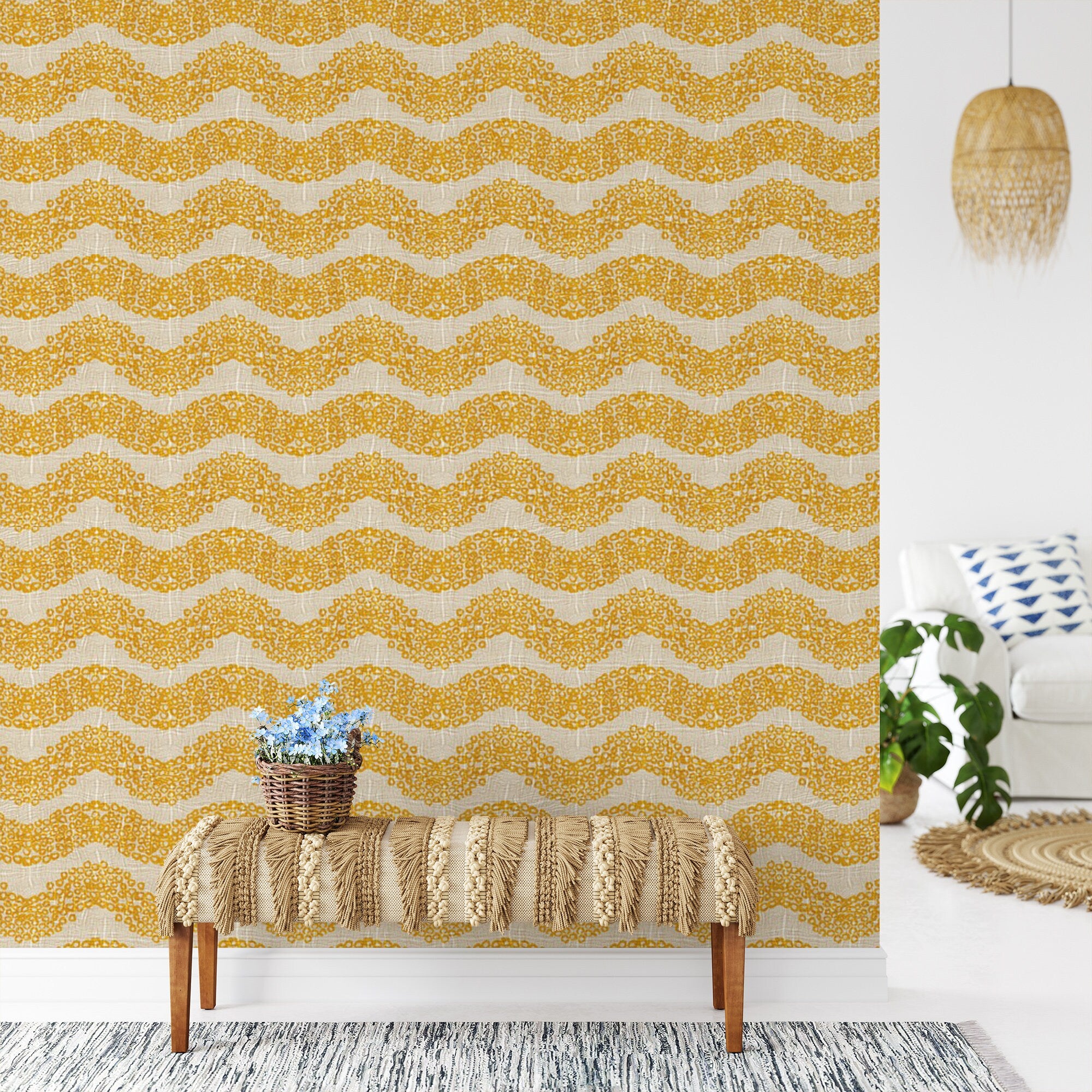 Colorful Chevron Wallpaper / Peel and Stick Wallpaper 