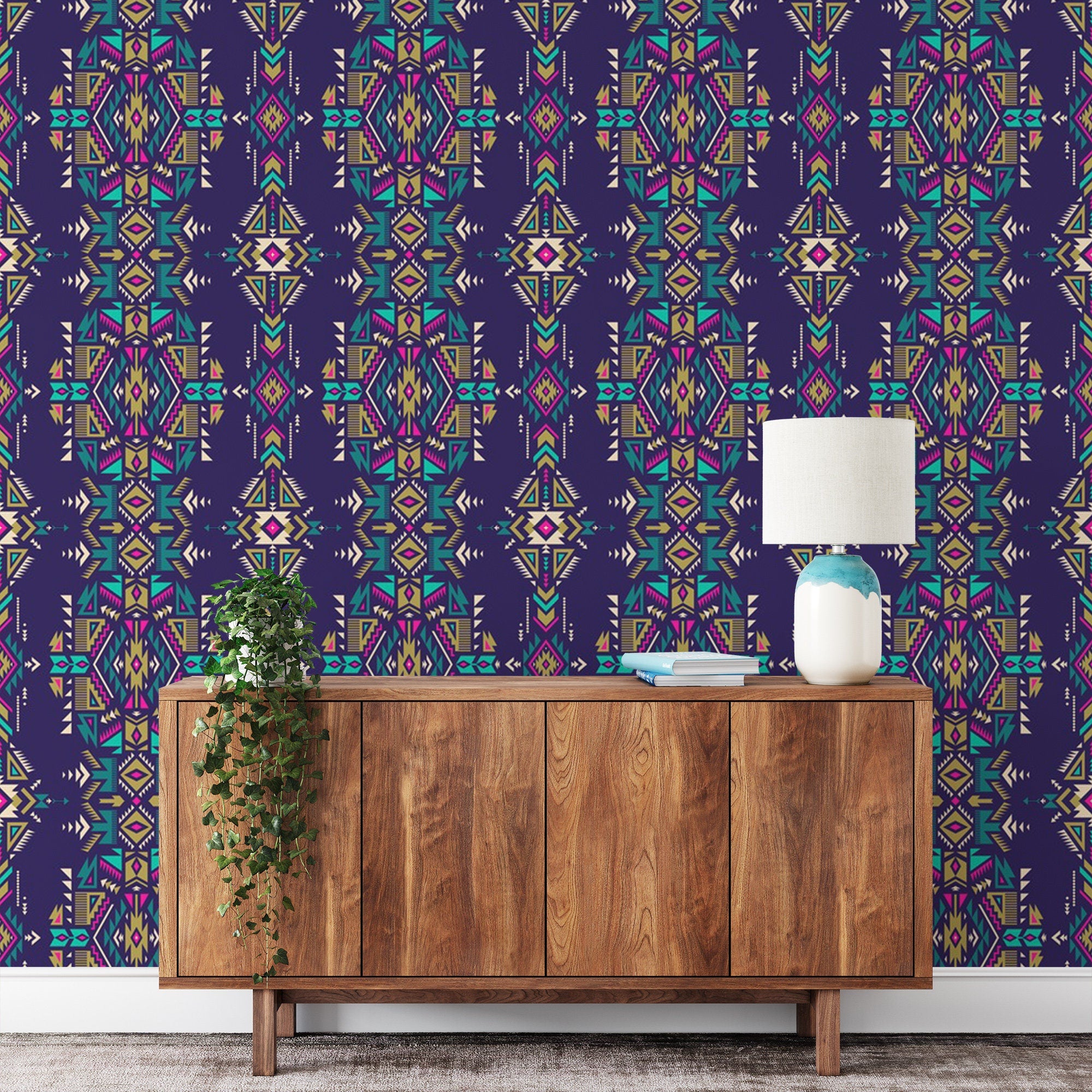purple tribal wallpaper