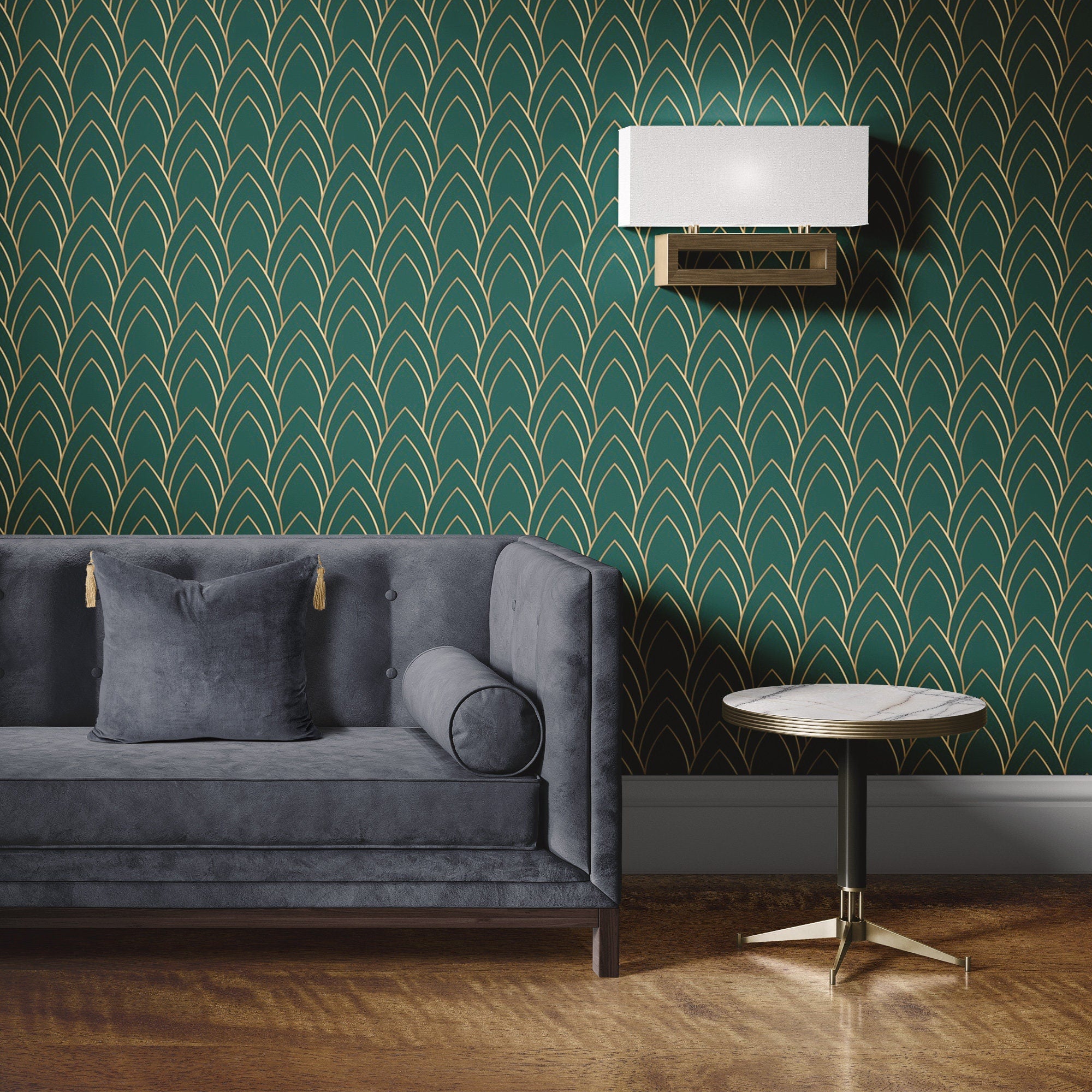 Green Fabric, Wallpaper and Home Decor